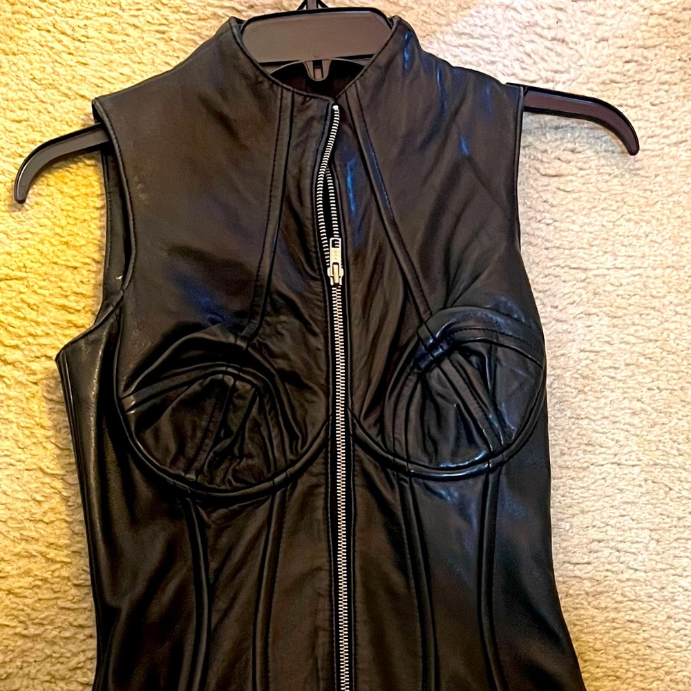 Vintage Leather mini dress